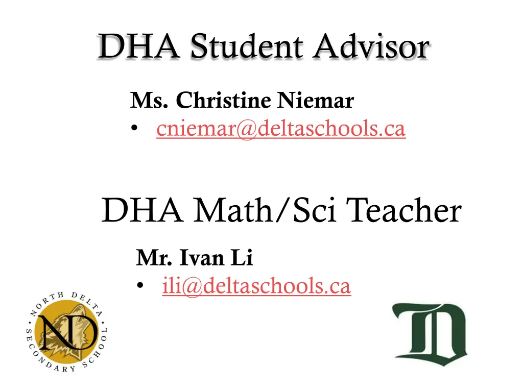 dha student advisor