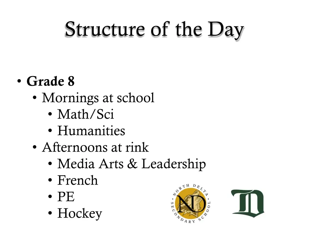 structure of the day
