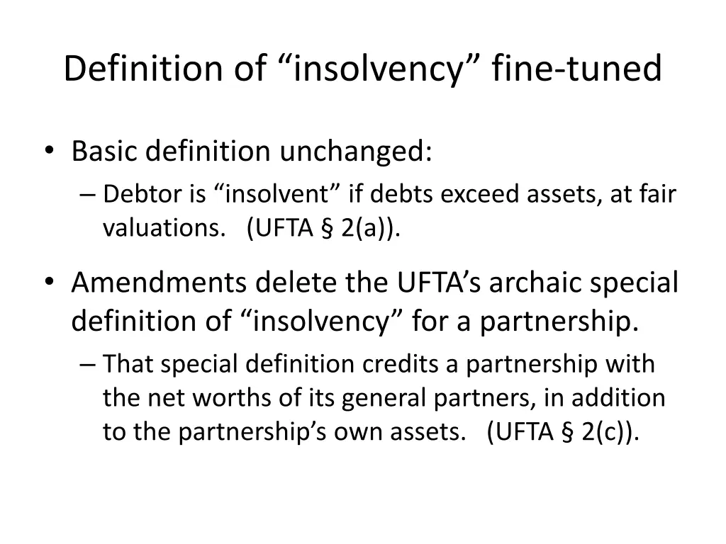 definition of insolvency fine tuned