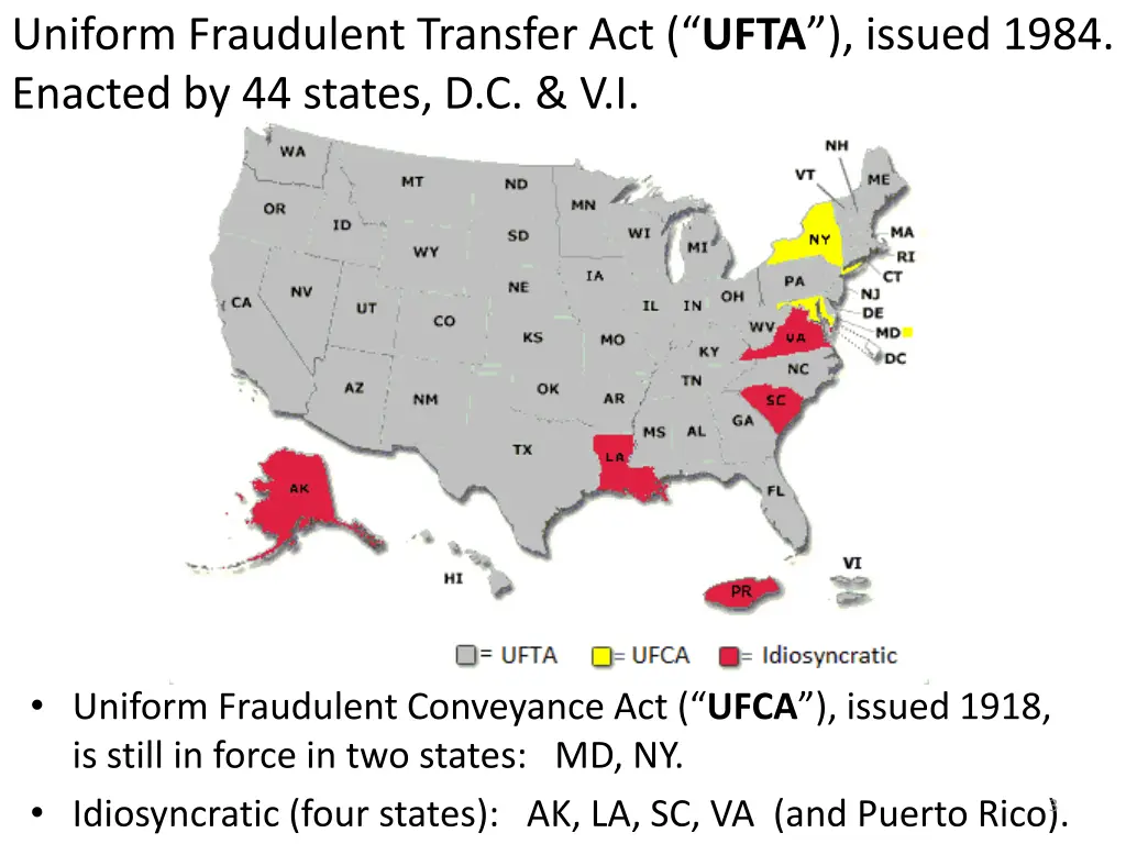 uniform fraudulent transfer act ufta issued 1984