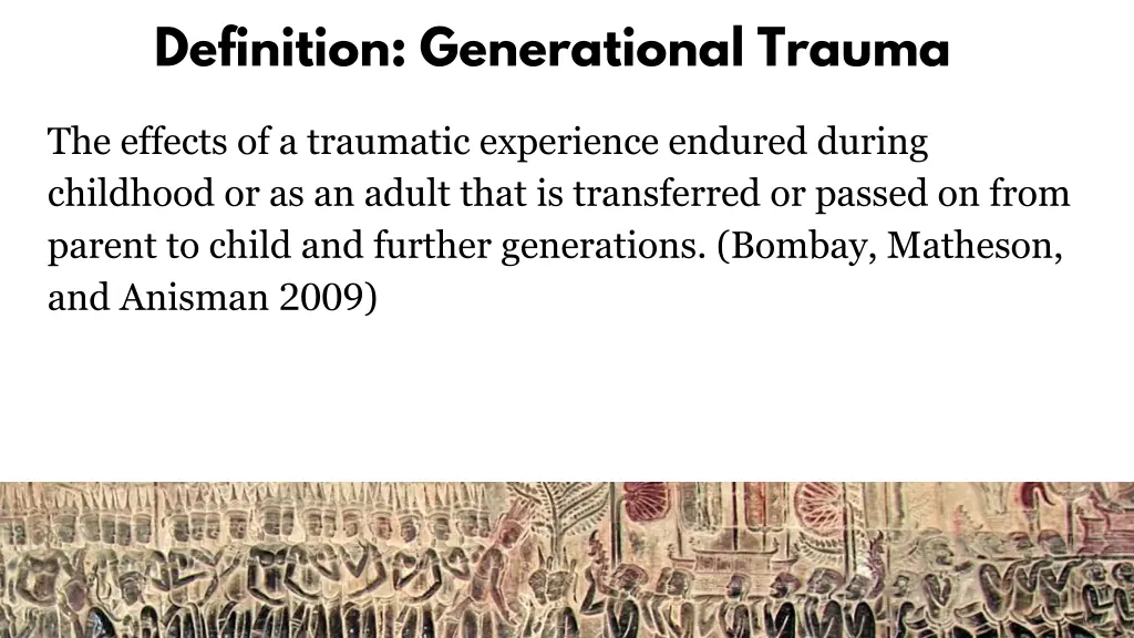 definition generational trauma