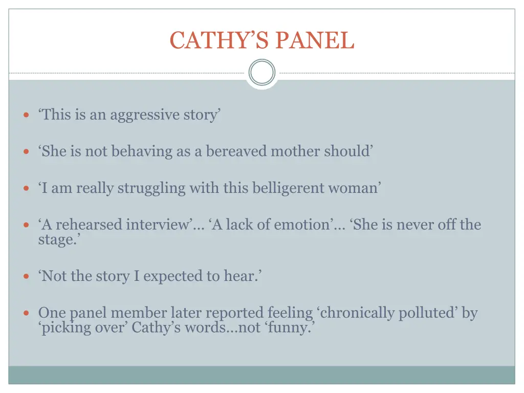 cathy s panel