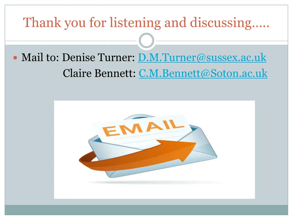 thank you for listening and discussing