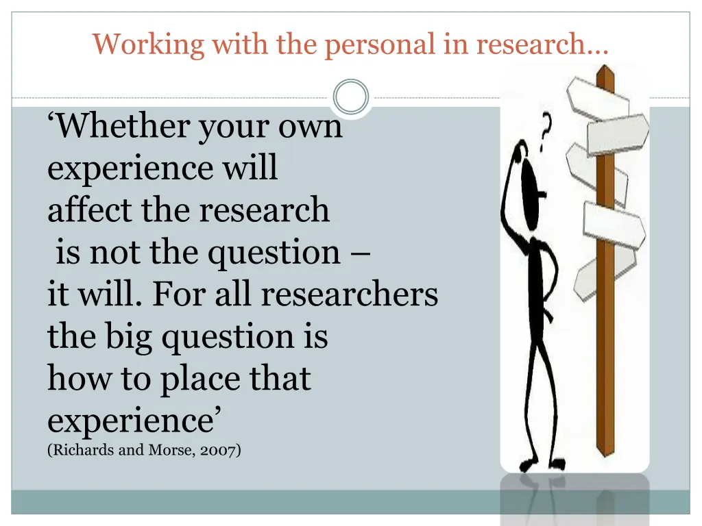 working with the personal in research
