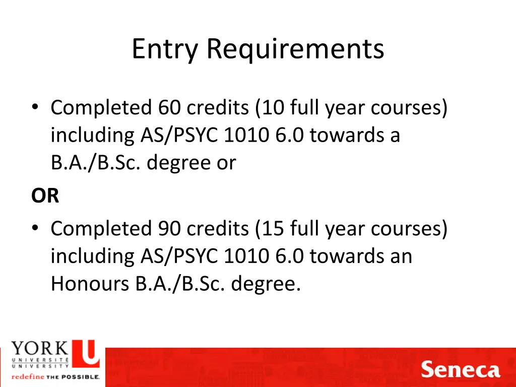 entry requirements