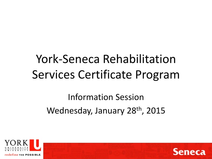 york seneca rehabilitation services certificate