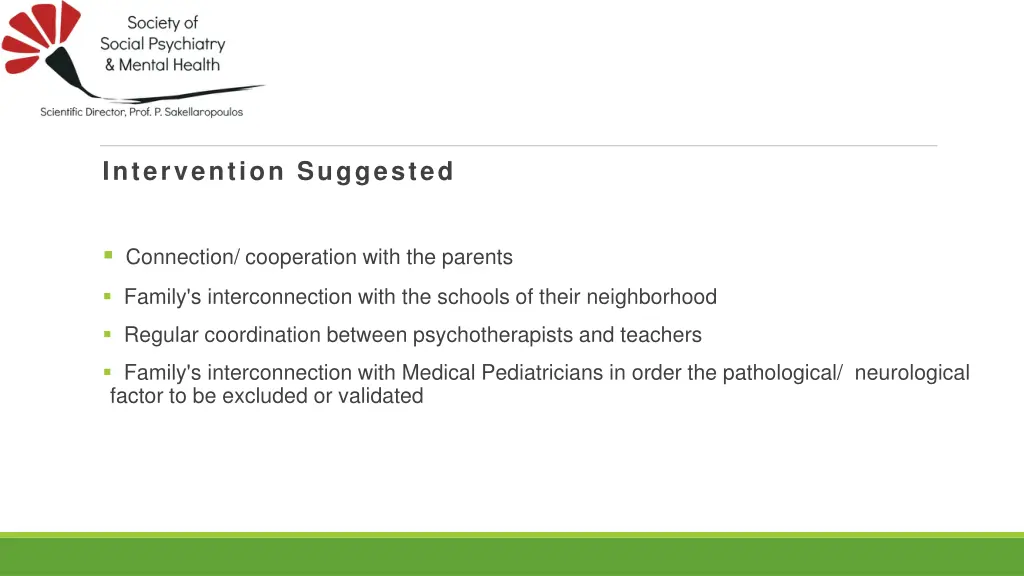 intervention suggested