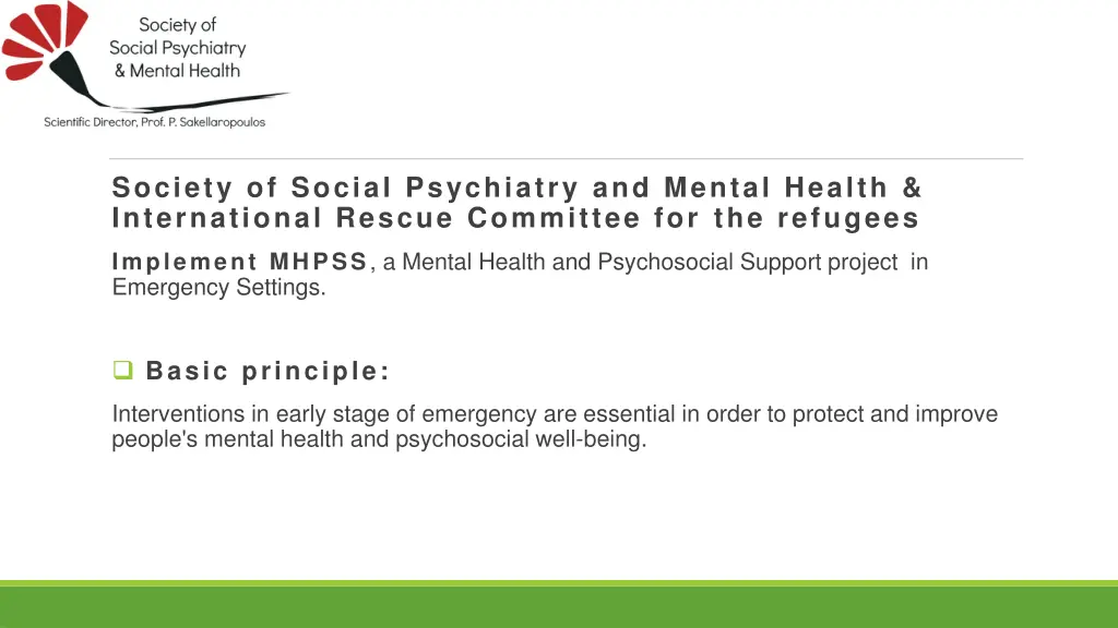 society of social psychiatry and mental health