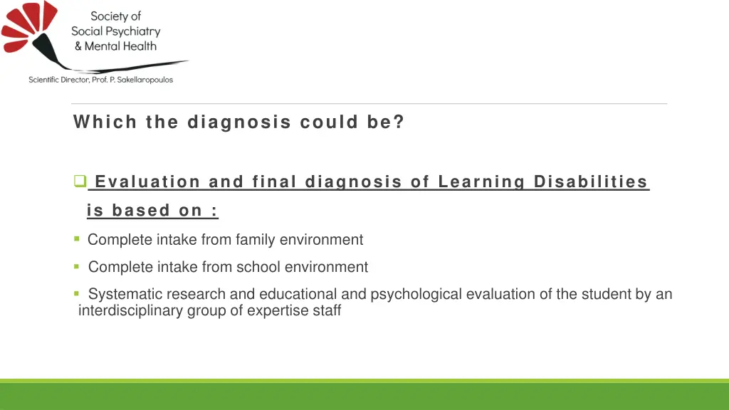 which the diagnosis could be 3