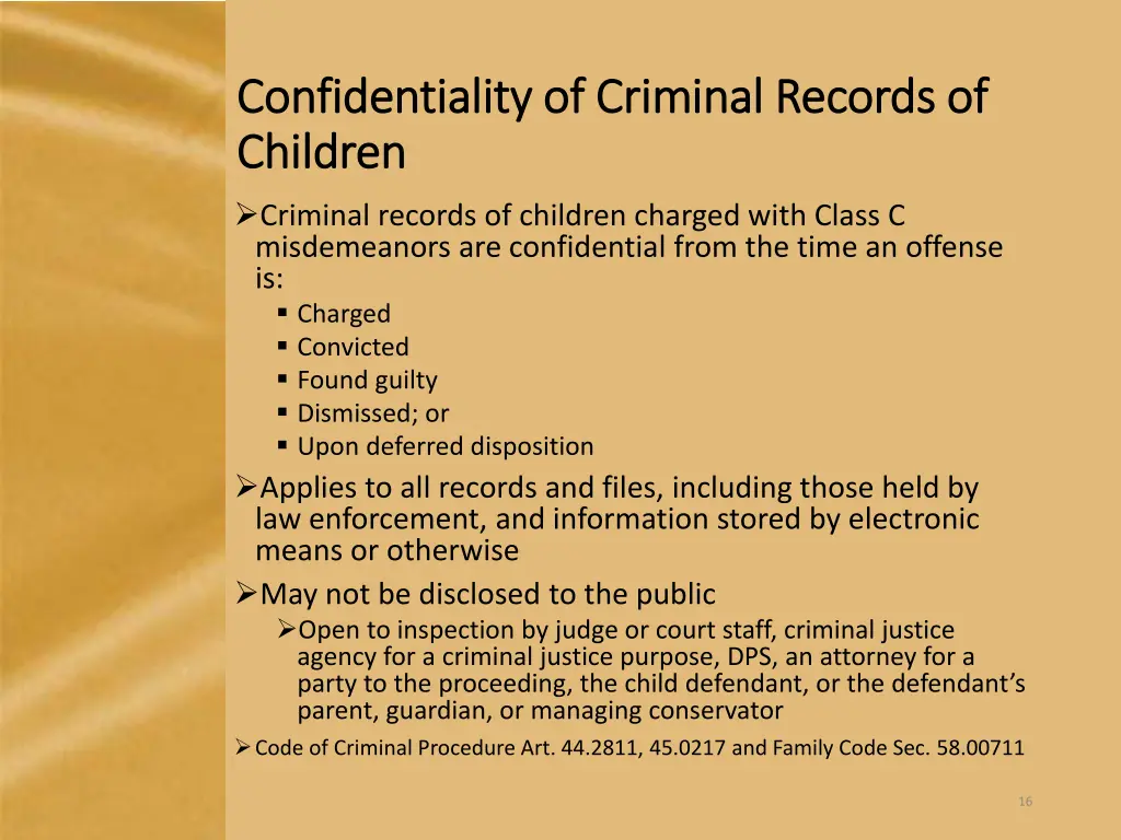 confidentiality of criminal records
