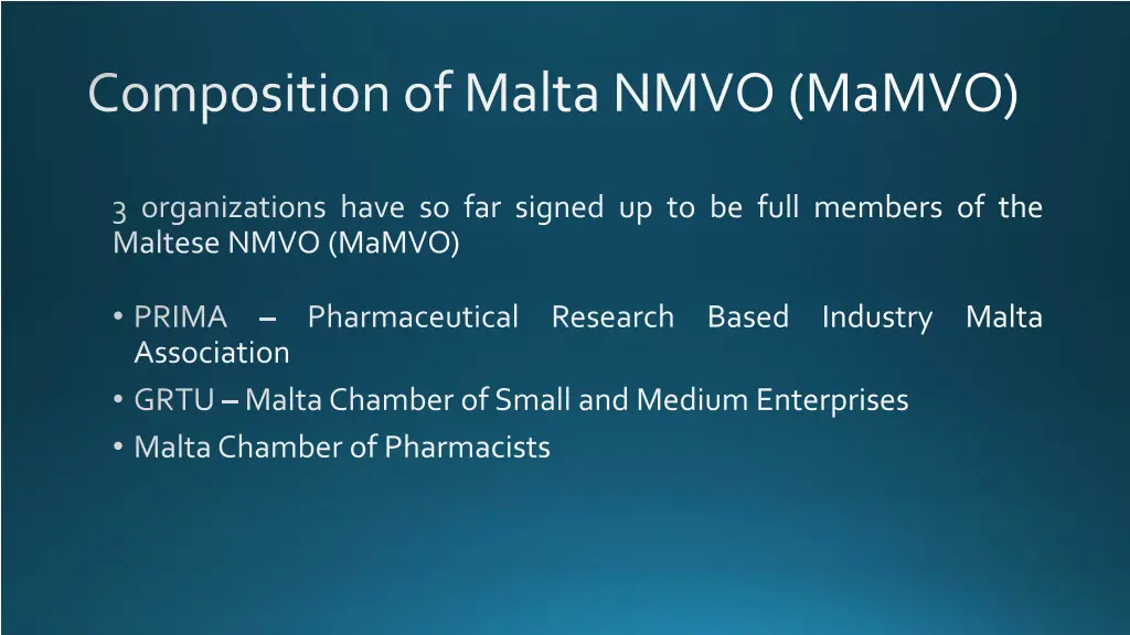 composition of malta nmvo mamvo