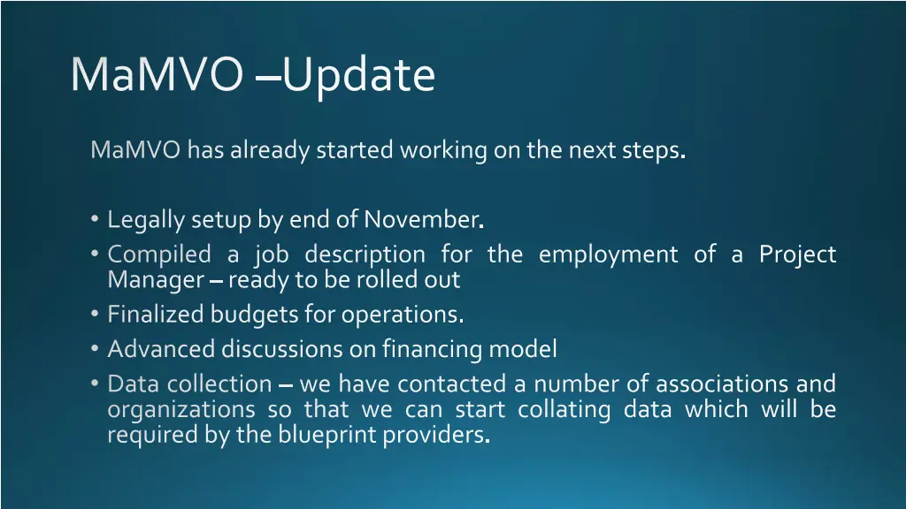 mamvo update