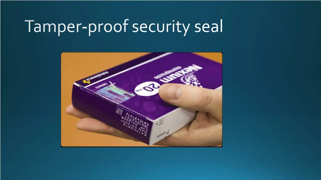 tamper proofsecurity seal