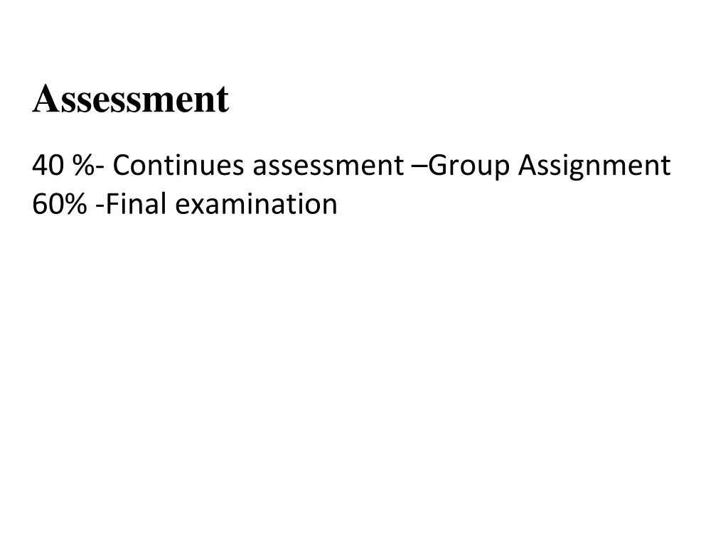 assessment