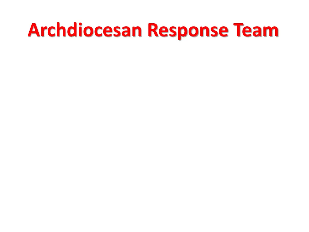 archdiocesan response team