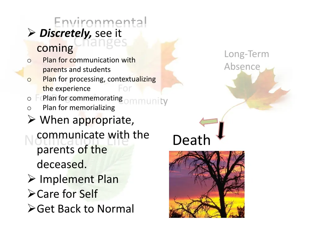 environmental changes coming plan