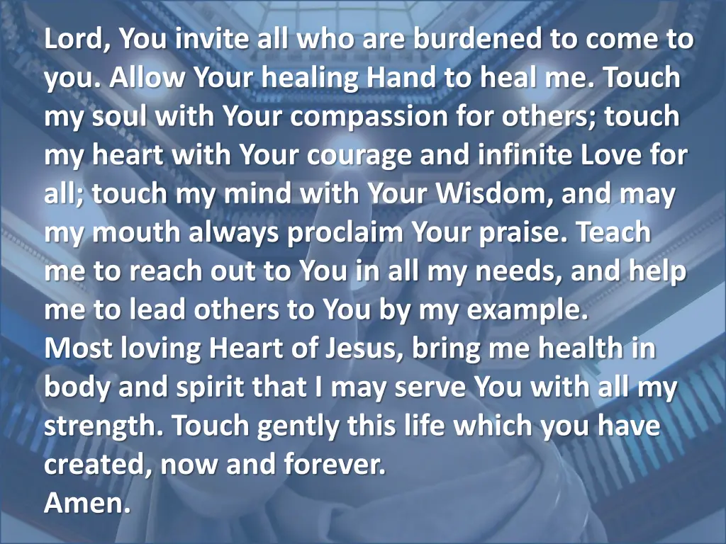 lord you invite all who are burdened to come