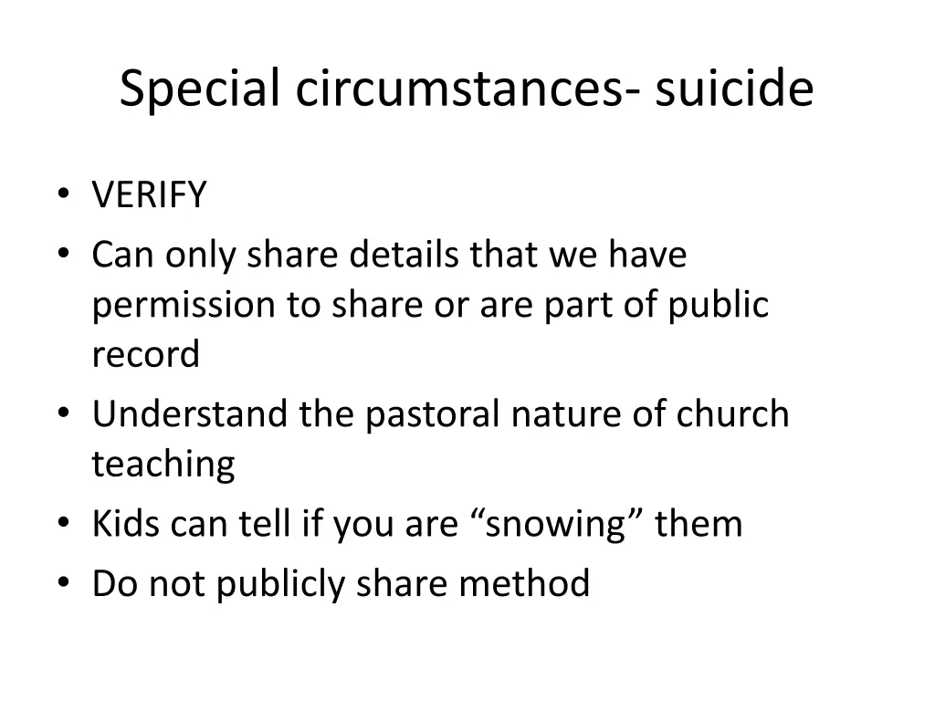 special circumstances suicide