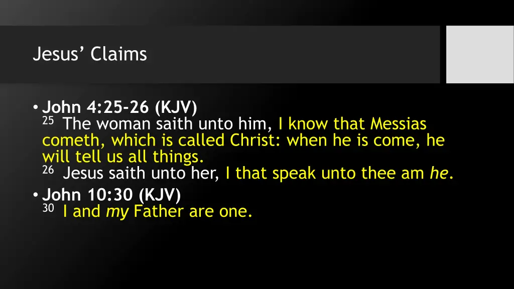 jesus claims