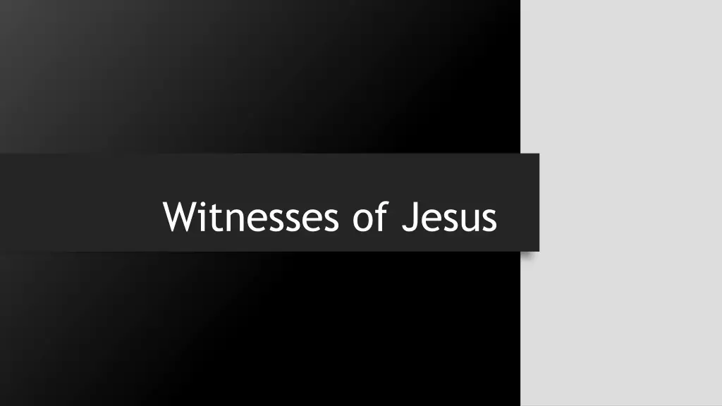 witnesses of jesus
