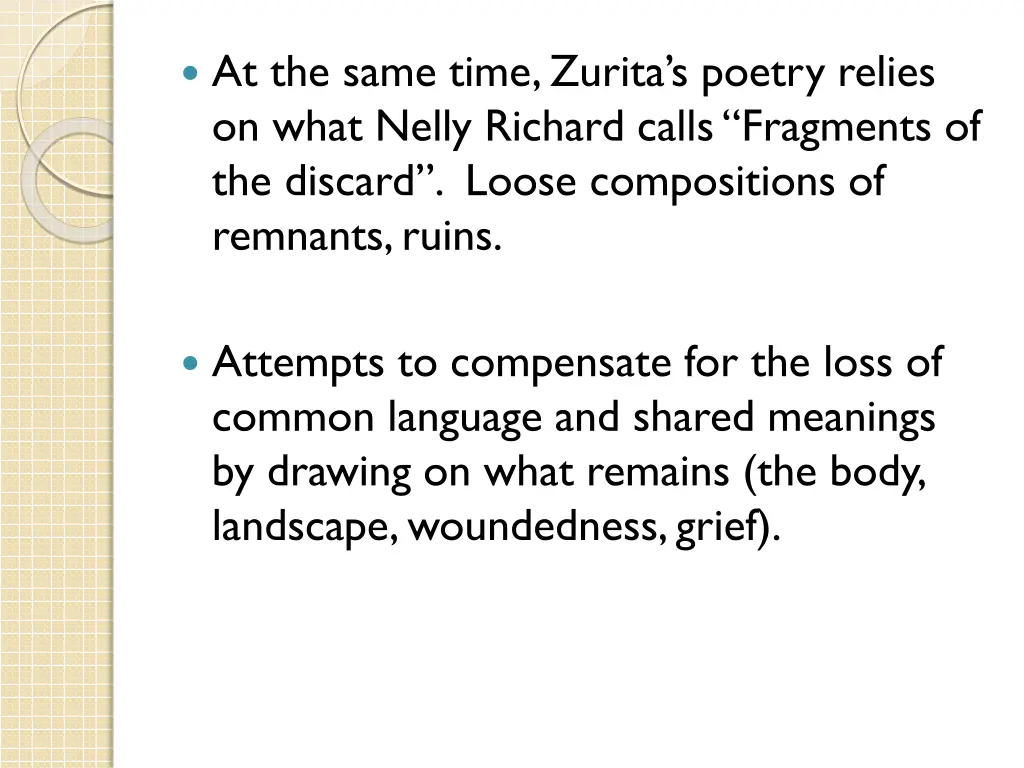 at the same time zurita s poetry relies on what