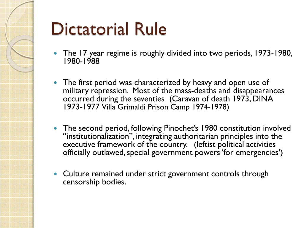 dictatorial rule