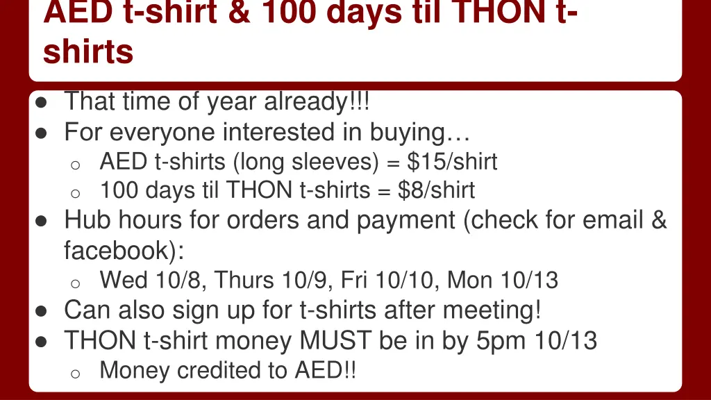 aed t shirt 100 days til thon t shirts