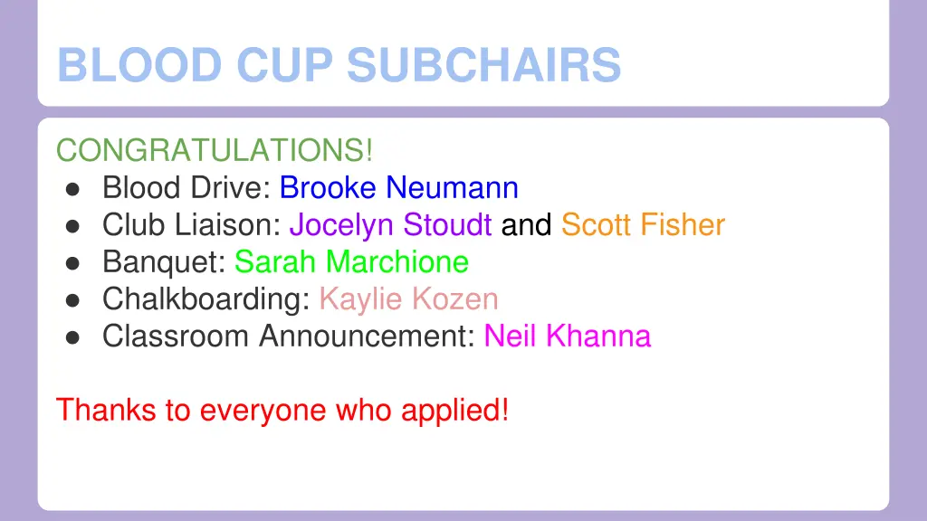 blood cup subchairs