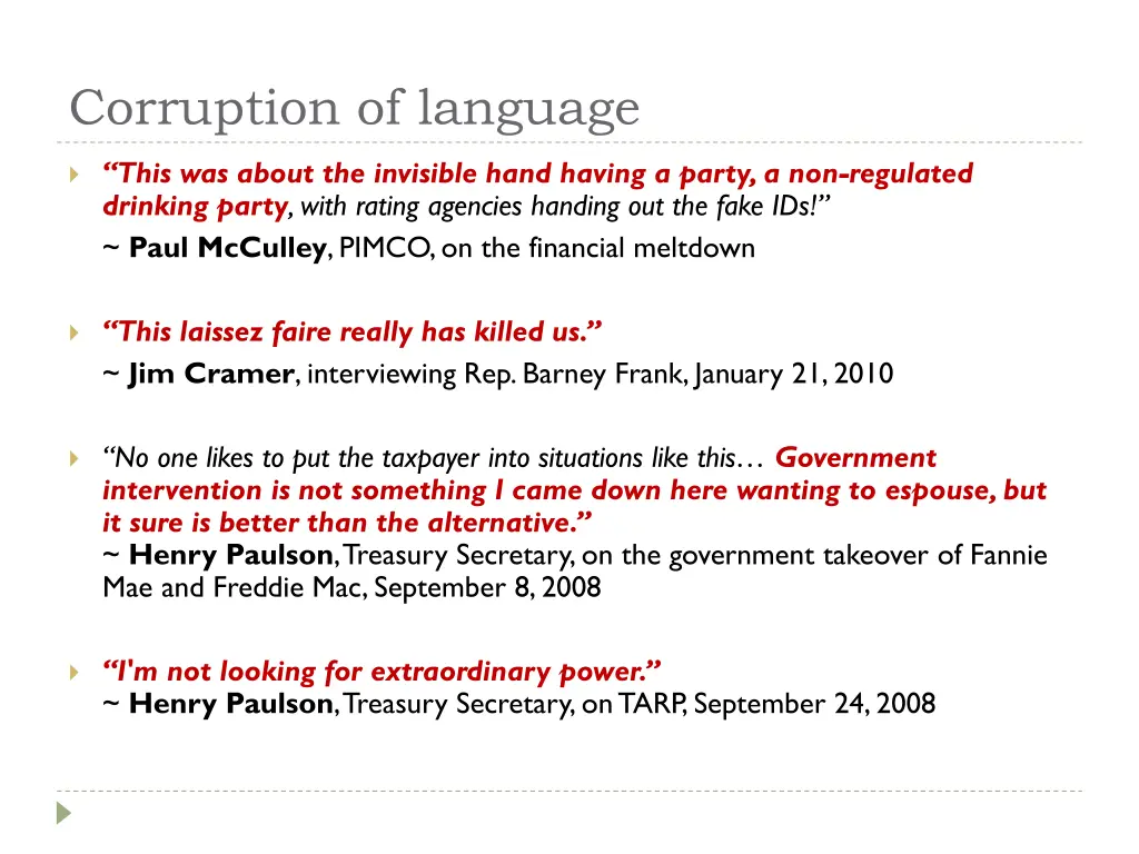 corruption of language