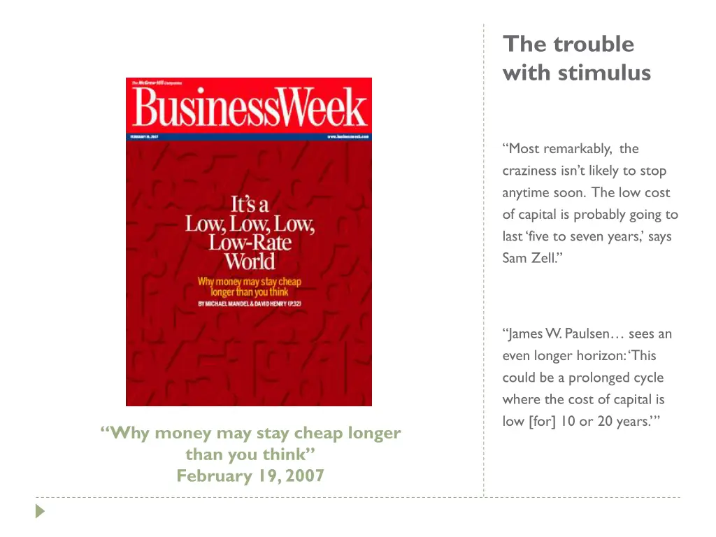 the trouble with stimulus