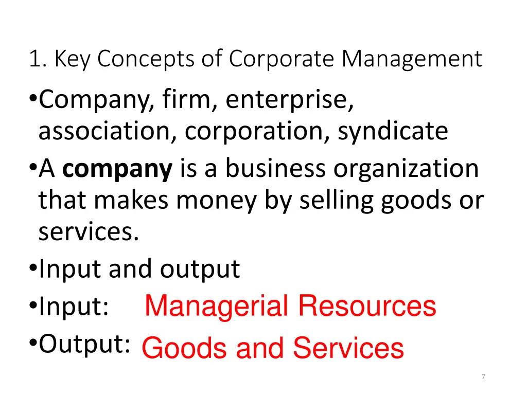 1 key concepts of corporate management company