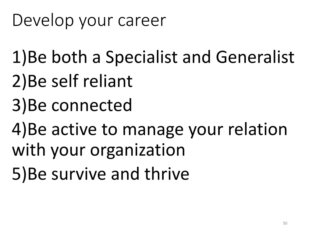 develop your career