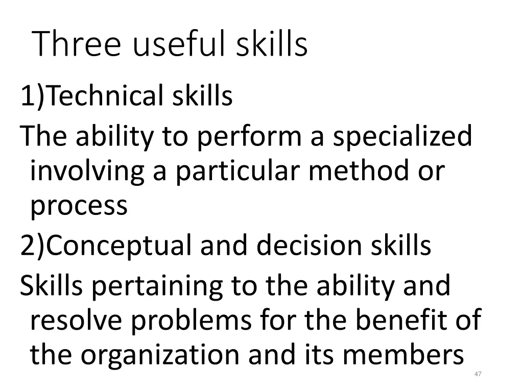 three useful skills 1 technical skills