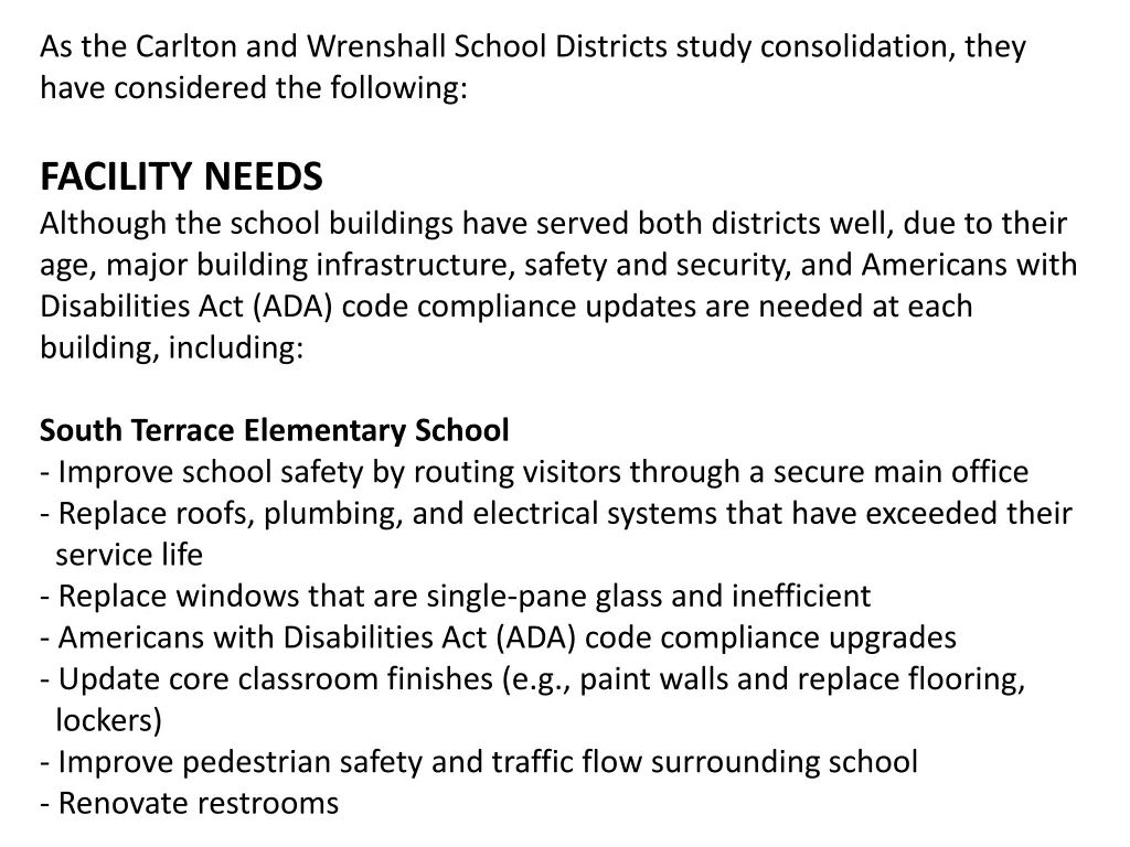 as the carlton and wrenshall school districts
