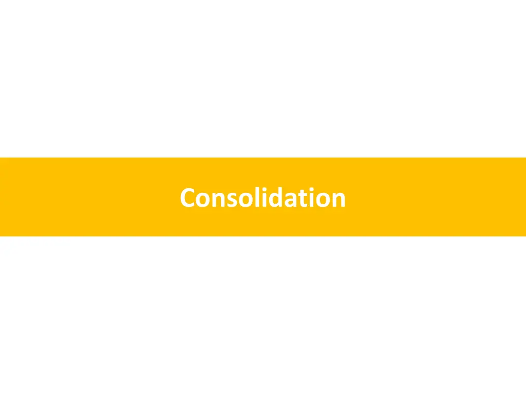 consolidation