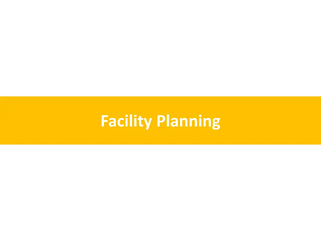 facility planning
