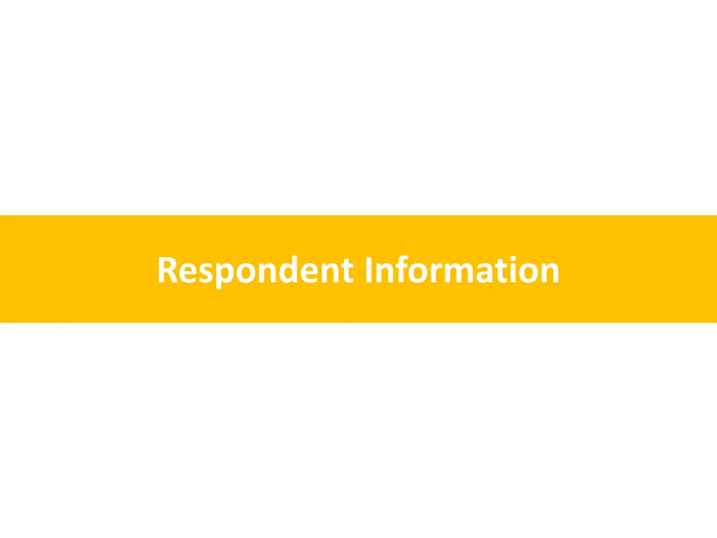 respondent information