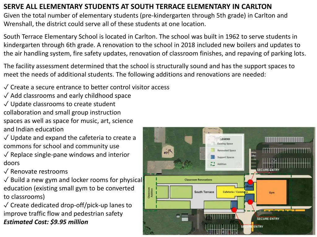 serve all elementary students at south terrace