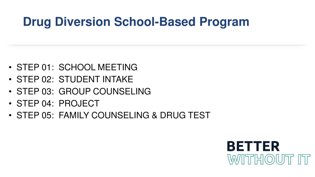 drug diversion school based program 2