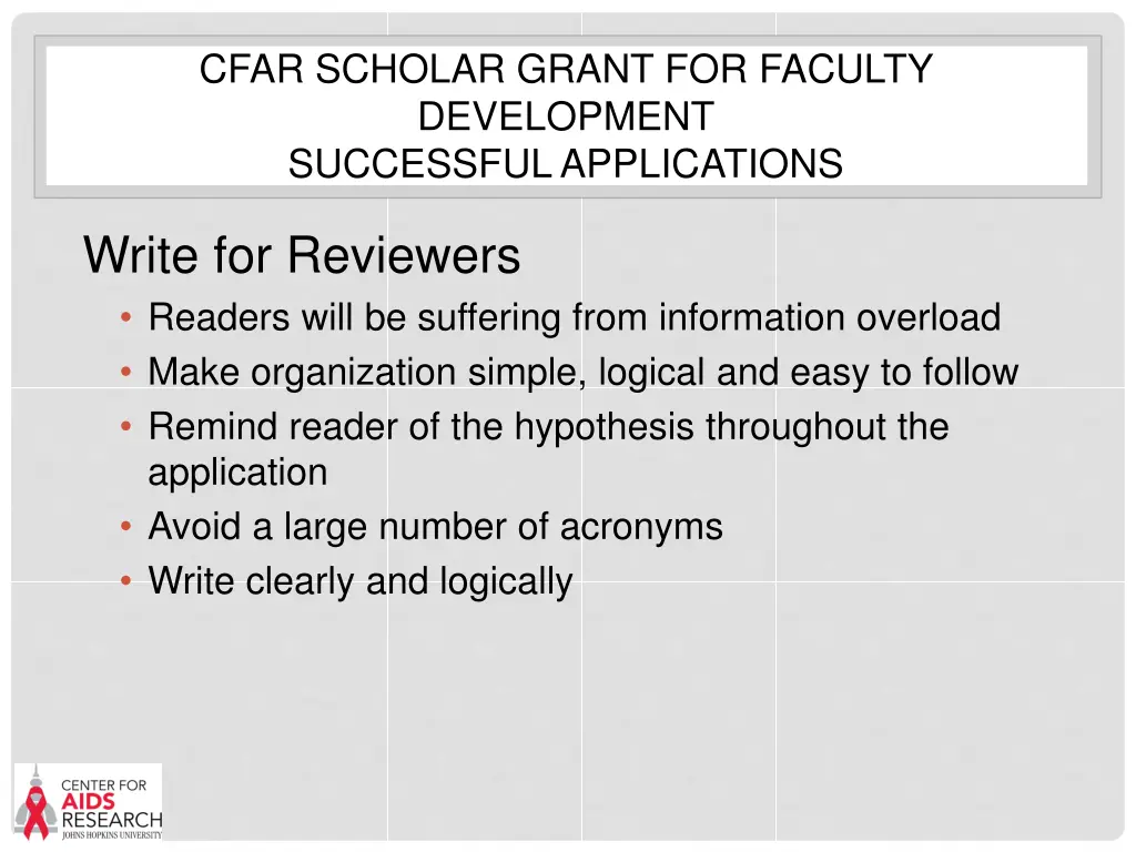 cfar scholar grant for faculty development 4