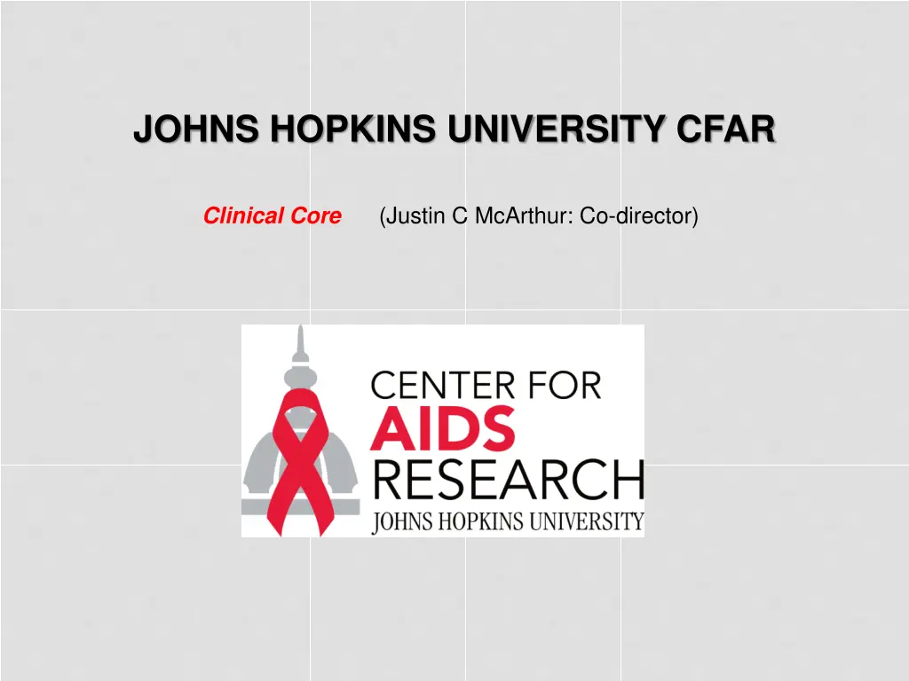johns hopkins university cfar 1