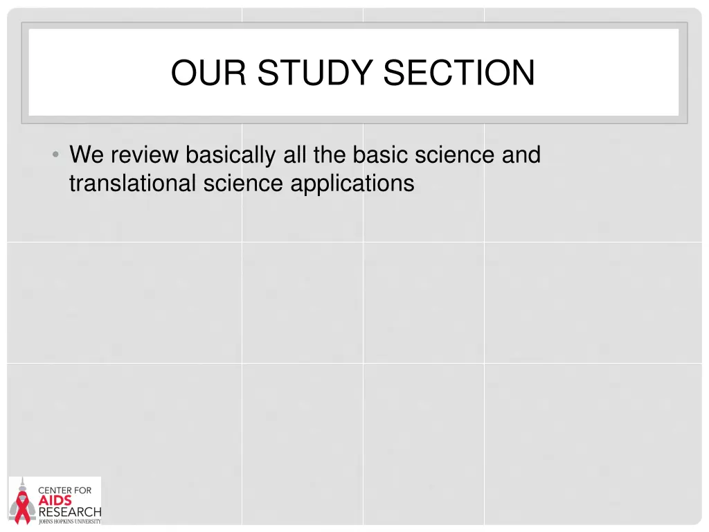 our study section