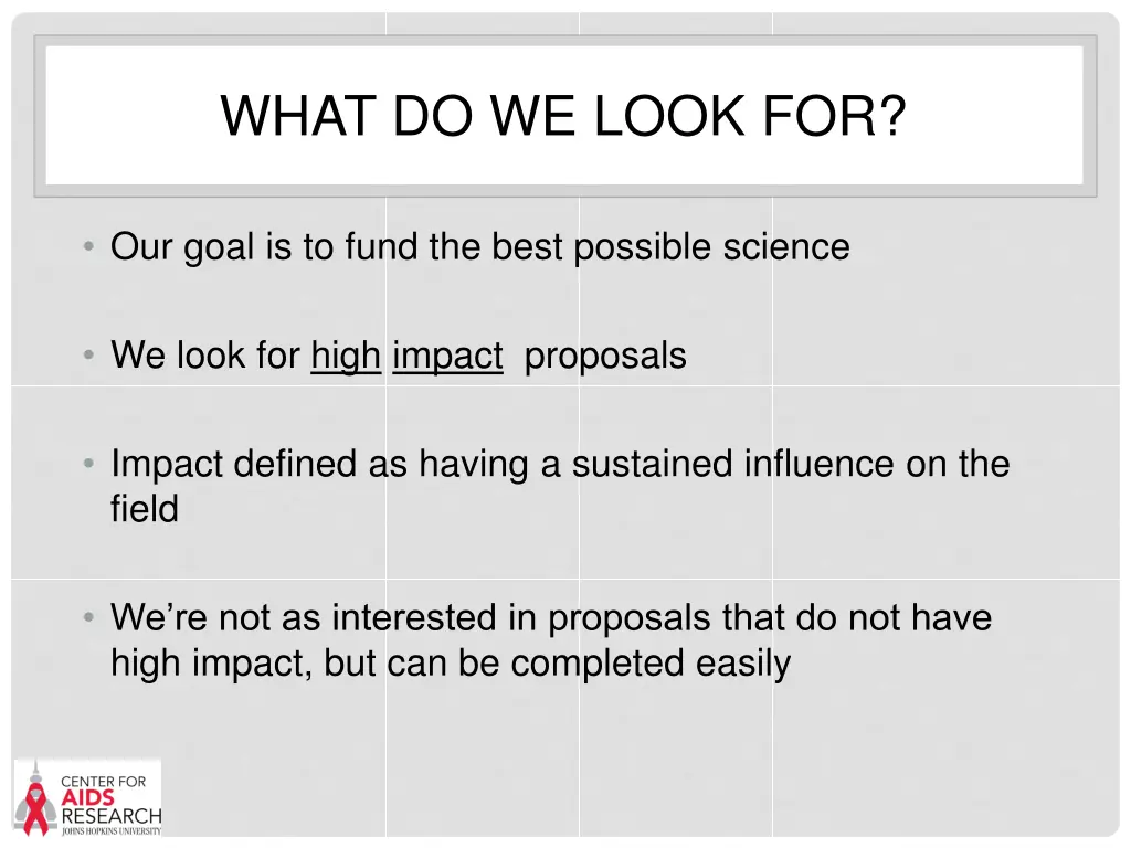 what do we look for 3