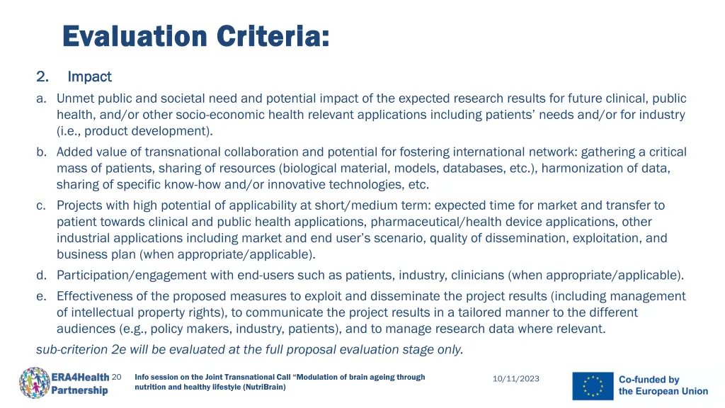 evaluation criteria evaluation criteria 1
