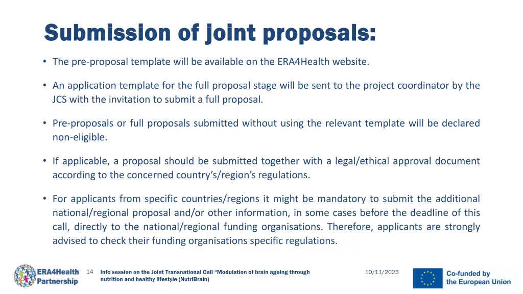 submission of joint proposals submission of joint 1