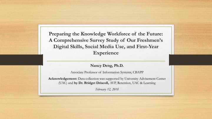 preparing the knowledge workforce of the future