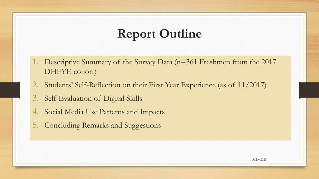 report outline