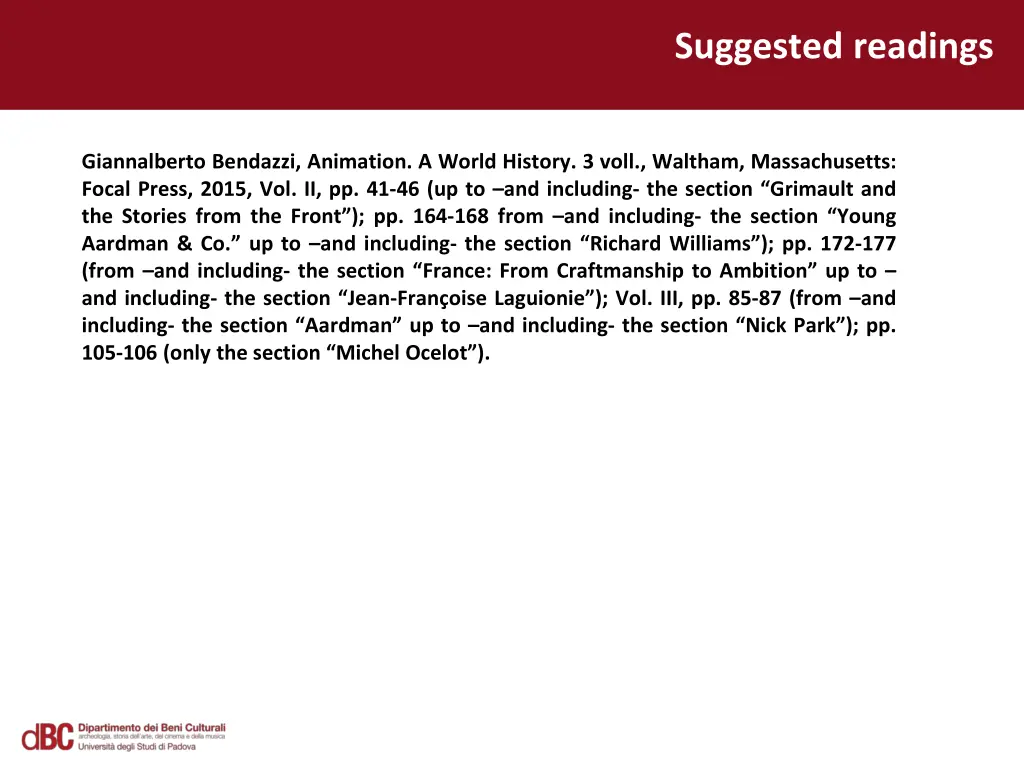 suggested readings