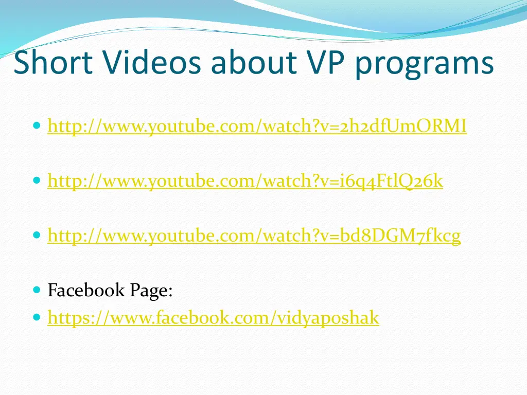 short videos about vp programs