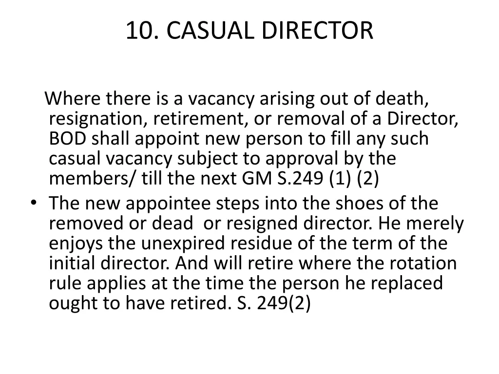 10 casual director